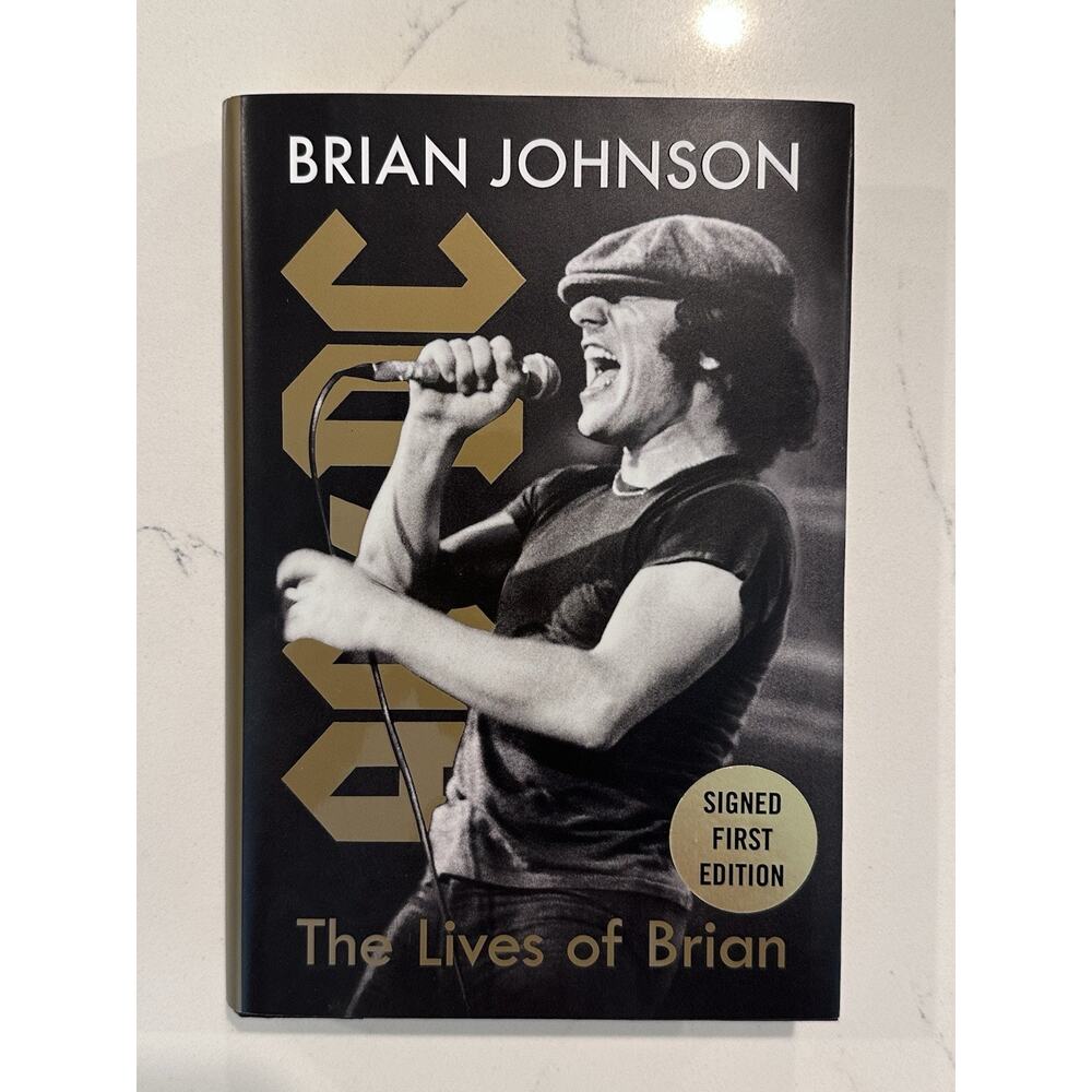 Brian Johnson Autographed Book AC/DC SIGNED Book Biography COA #1